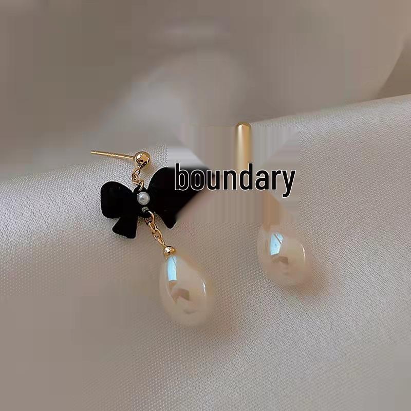 S925 Silver Teardrop Pearl Zircon Stud Earrings: Elegant Women's Fashion