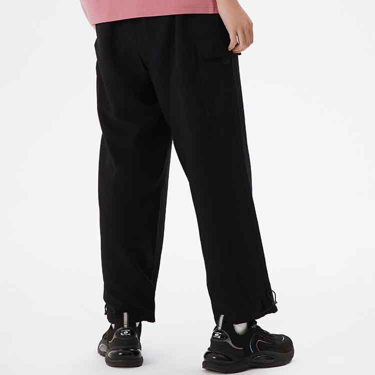 Li-Ning Badfive Solid Color Large Pocket Straight Casual Pants Women Pants Black AKXS300-3