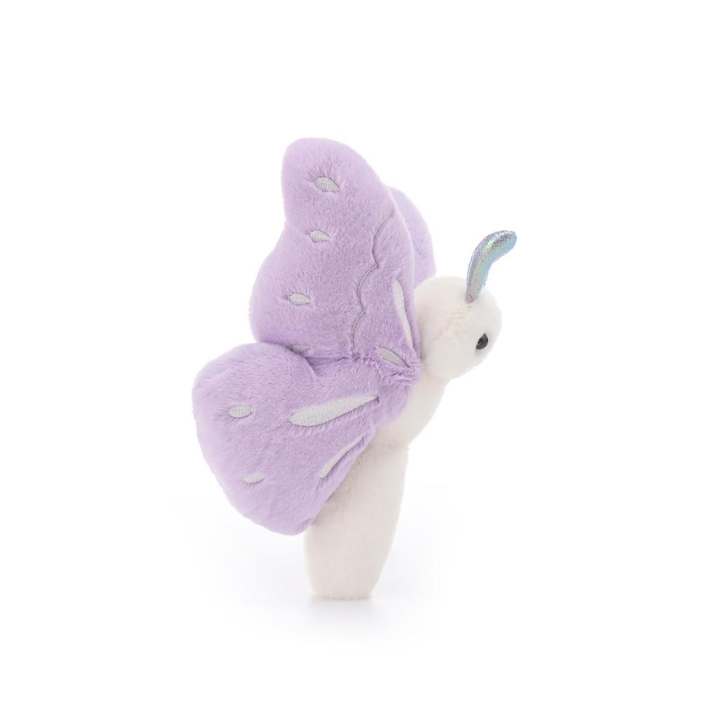 Apricot Lamb Purple Butterfly Plush Toy, Soft and Cute, Fluffy Purple Butterfly, Suitable for Boys and Girls, 19cm