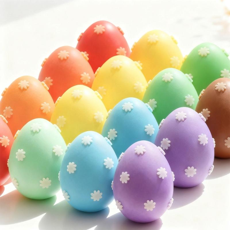 Easter Eggs Silicone Molds Heat Resistant Food Grade Silicone Baking Mould for Epoxy Resin Making Candle Soap Chocolate