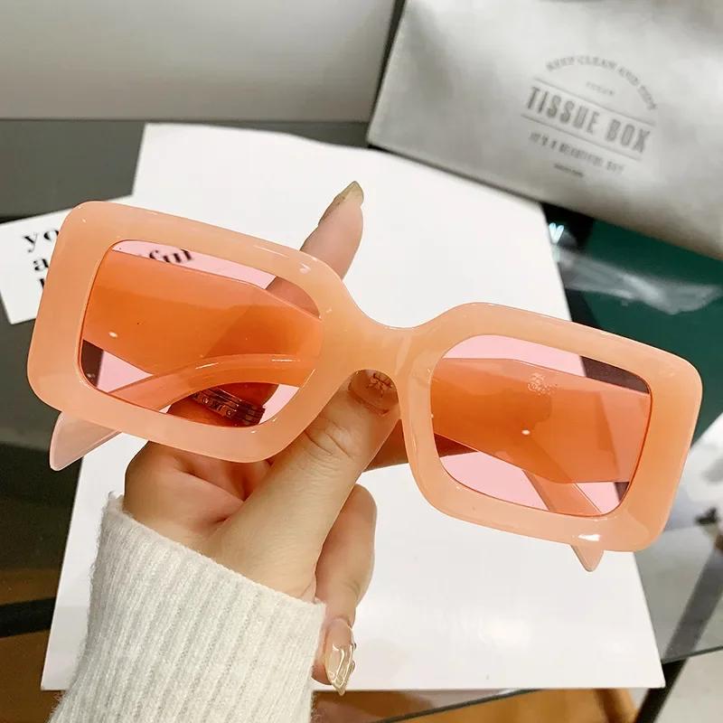 Fashion Square Sunglasses Women's New Luxury Brand Small Oval Sun Glasses Women Goggle Trends Rectangle Shades UV400 Eyewear