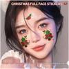 Waterproof Christmas Face Stickers - Festive Tattoos for Kids: Perfect for Cross-Border Carnival Parties