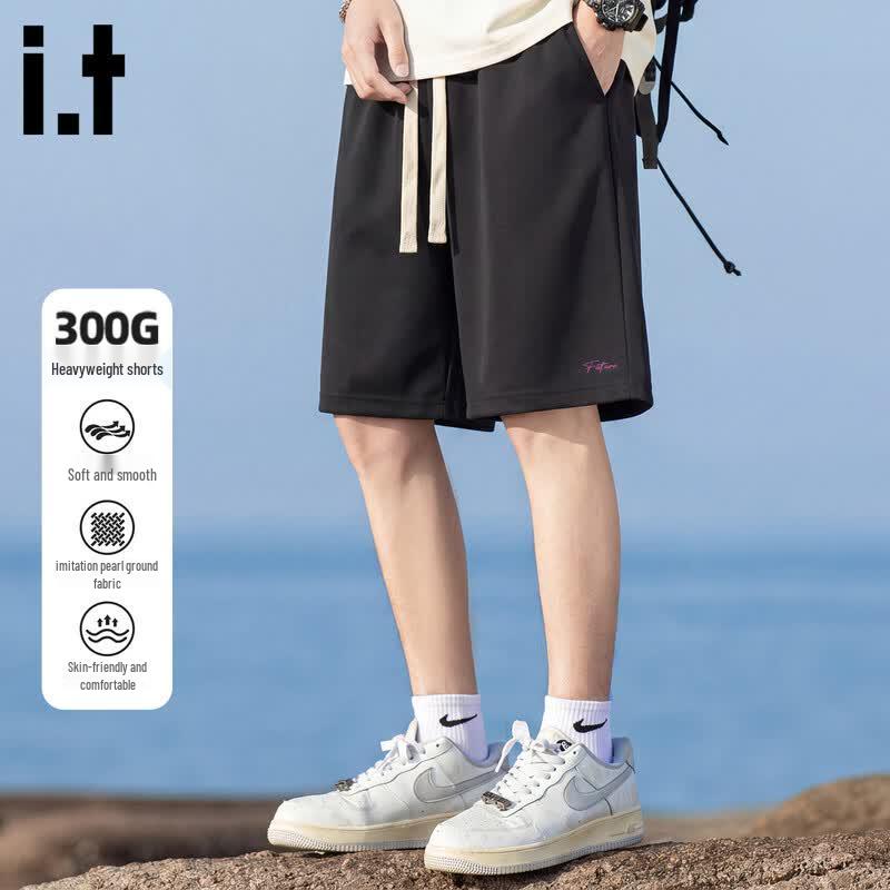 Fingercroxx IT Men s American Retro Loose Fit Mid-Length Shorts L