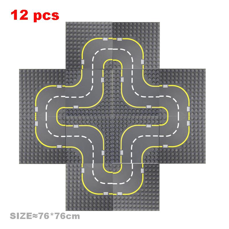 Big Particles Building Blocks City Construct Road Street Base Plates Sets Diy Bricks Accessories Educational Toys For Children