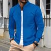 European and American ins men's autumn and winter new waffle solid color zipper baseball jersey pocket long-sleeved jacket