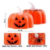 Flickering Tea Lights Flameless Flickering Pumpkin Lights 12 Pieces Halloween LED Lamp For Celebration Event Party Bedroom