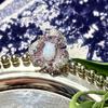 2025 Elegant Zircon Flower Petal Ring: High-End Fashionable Luxury
