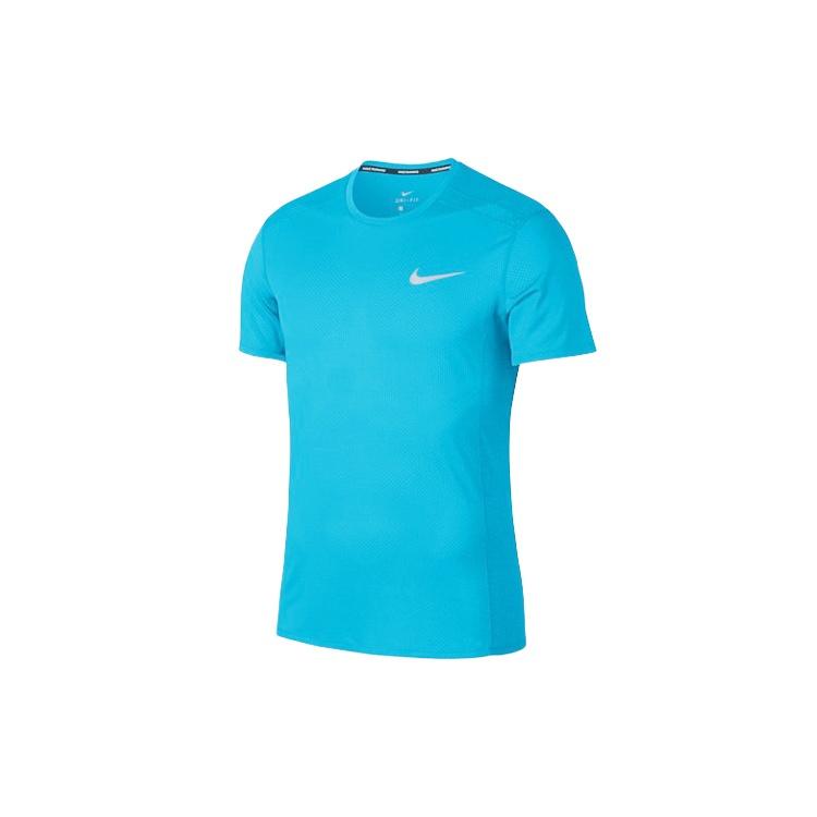 Nike Cool Mylar Breathable Running Quick Dry Short Sleeve Blue Men s 892995-482 S