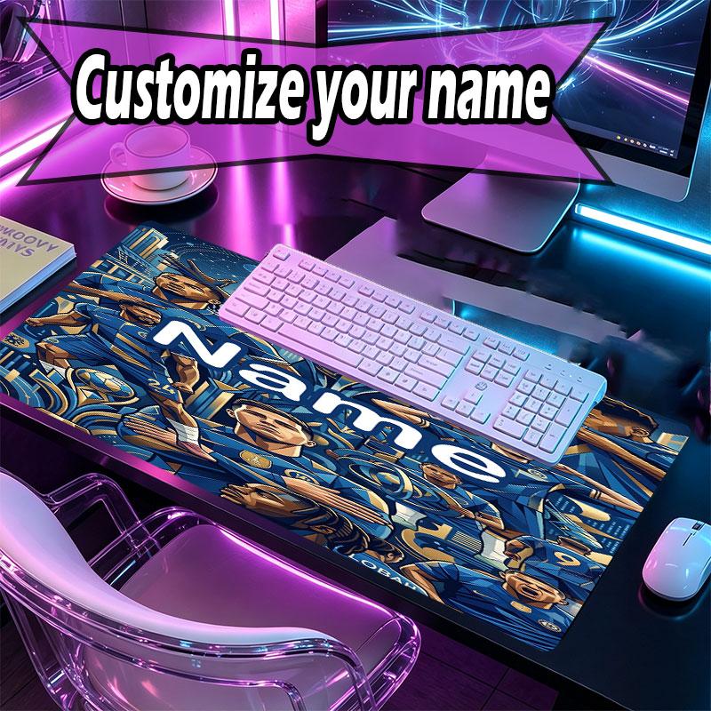 Custom Name Personalized Chelsea Football Club Pattern Mousepad, Laptop PC Desk Mat, Decorative Desk Mat for Home Keyboard Pad Gift