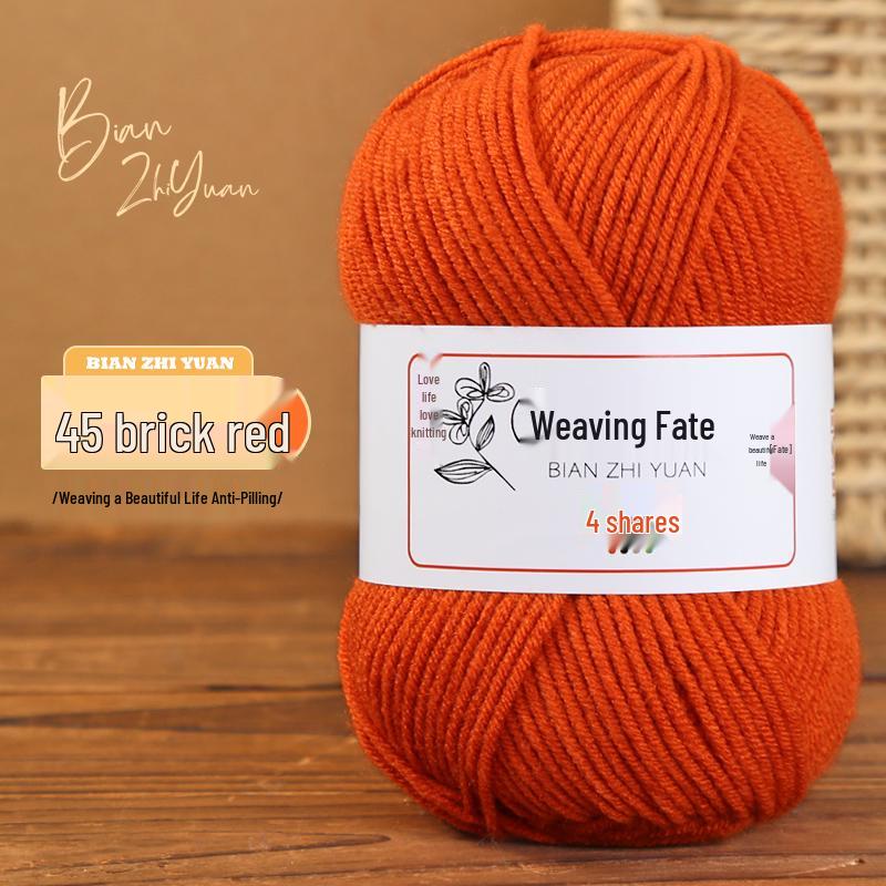 4-Ply Milk Cotton Yarn: DIY Crochet Kit for Scarf, Sweater, Bouquet Crafting - Combed Cotton Skein
