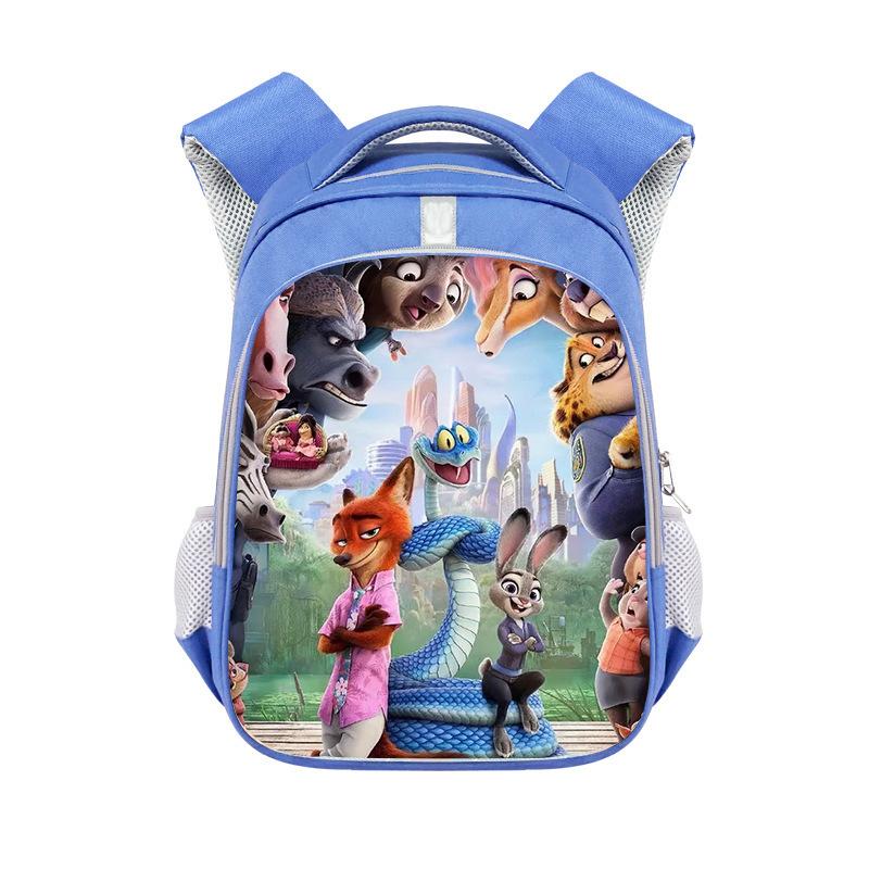 Zootopia 2 Backpack, Cute Cartoon Schoolbag for Students, Fresh Blue and Lightweight 0195 KTB