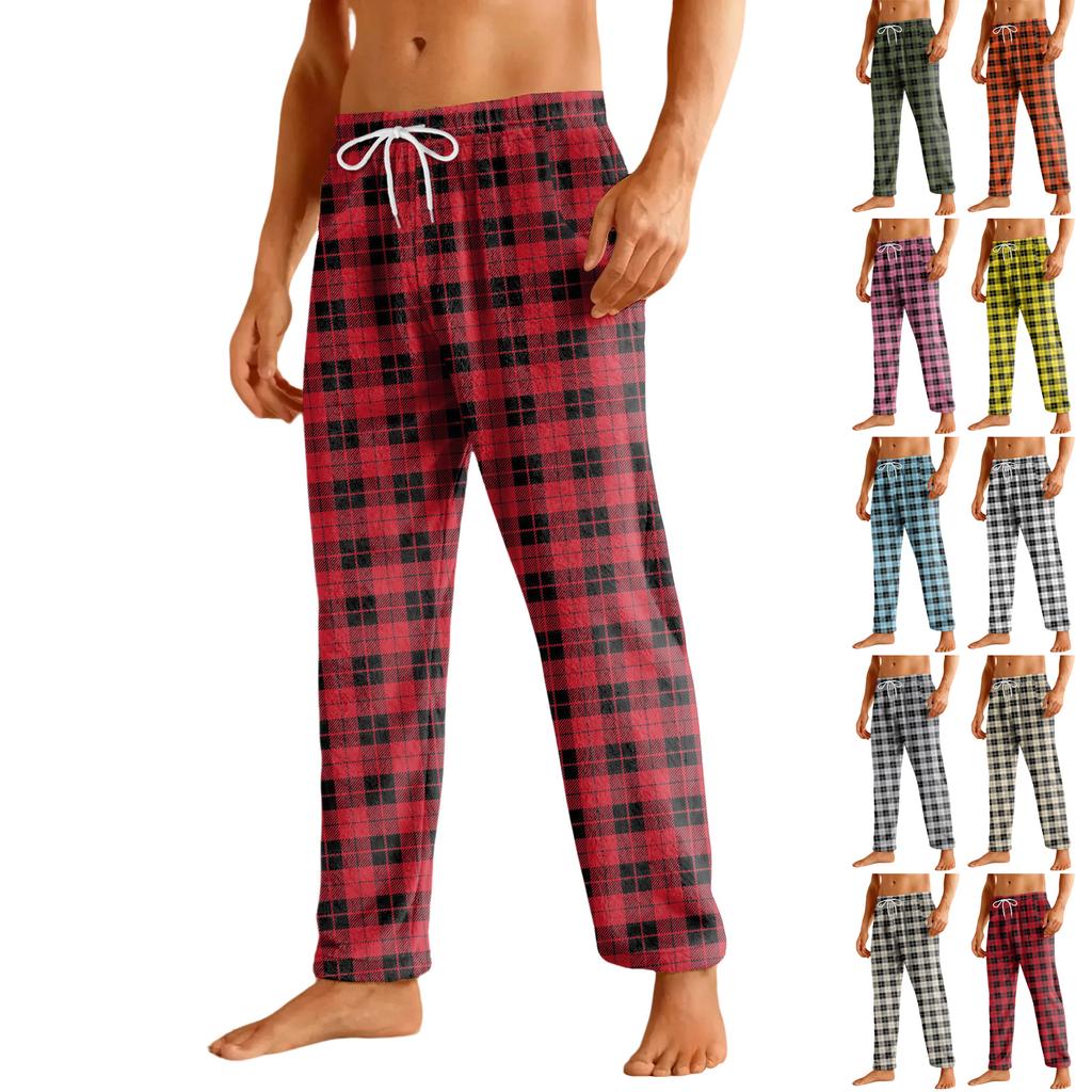 Men's Home Soft Pajama Pants Drawstring With Pockets Casual Sports Pants