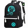 Rucsac Music Boy Design Smart Backpack, Fluorescent, USB Charging Port, Headphone Jack, Anti-Theft, Water Resistant, Black
