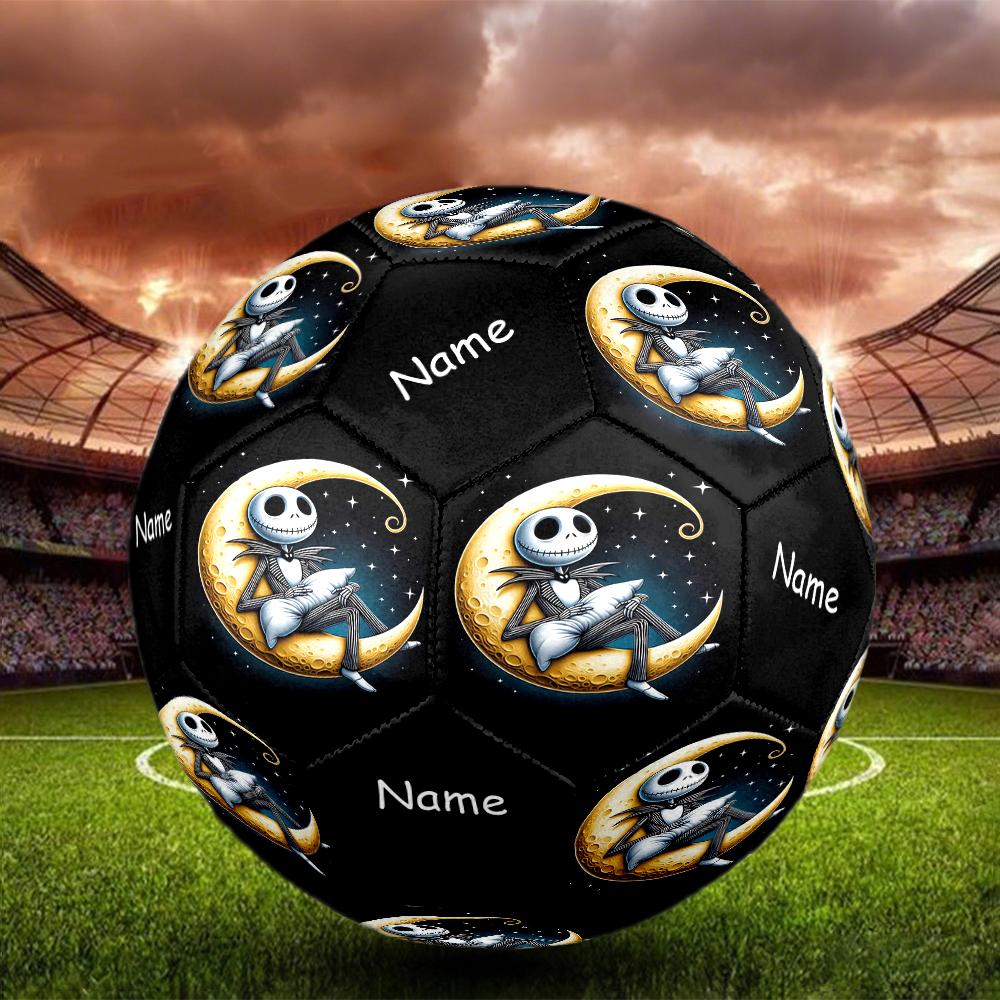 Custom Name The Nightmare Before Christmas Theme Size 5 Soccer Ball, Suitable for Both Indoor and Outdoor Matches, a Gift Suitable for Everyone.