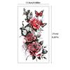 Waterproof Fake Tattoos Butterfly Tattoo Sticker 1 Sheets Cover Scars sticker Red Rose temporary tattoo  Accessories