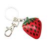 First Layer Cowhide Creative Small Strawberry Car Keychain Bag Pendant Mini Cute Fruit Cowhide Bag Accessories
