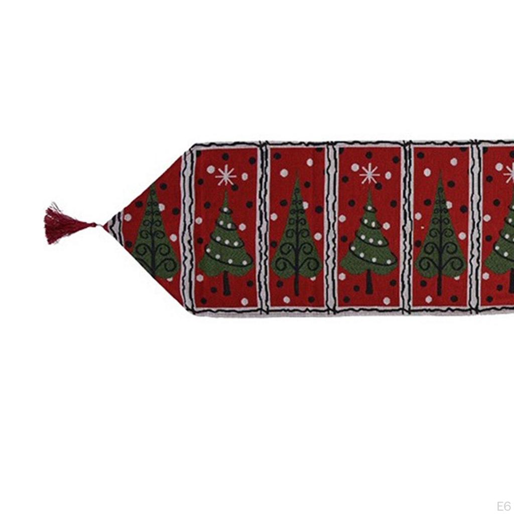 Christmas Table Runner Dining Cover Reusable Decorations Cloth Xmas Tablecloth for