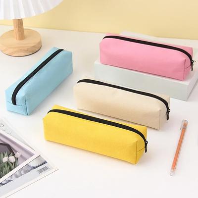 Trwały piórnik Kawaii Stationery Duża pojemność piórnika Artykuły szkolne Etui na piórniki Jednolity kolor Koreańskie artykuły piśmiennicze