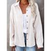 Autumn New Corduroy Shirt, Casual Long Sleeve Button Down Blouse Top for Women, European American Style Crossborder Women's Clothing