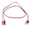 Power Plug to Alligator Clip Cable Double Alligator Clips Power Test Cable 2 Plugs to 2 Clips Cable Length 1M