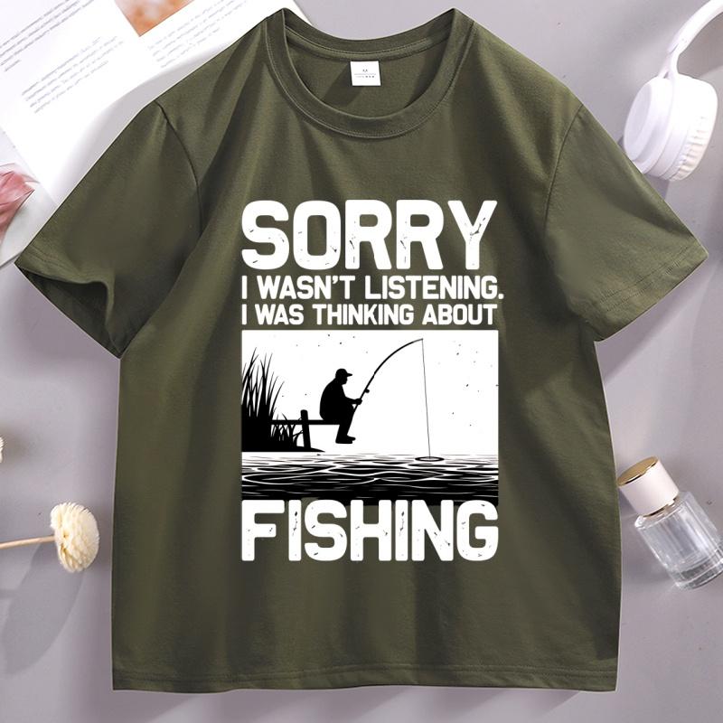 Funny Fishing Tshirt Women Unisex Trout Bass FisherUnisex Vacation T Shirt Loose Graphic Tshirts Cotton Round Neck Short Sleeve Tee