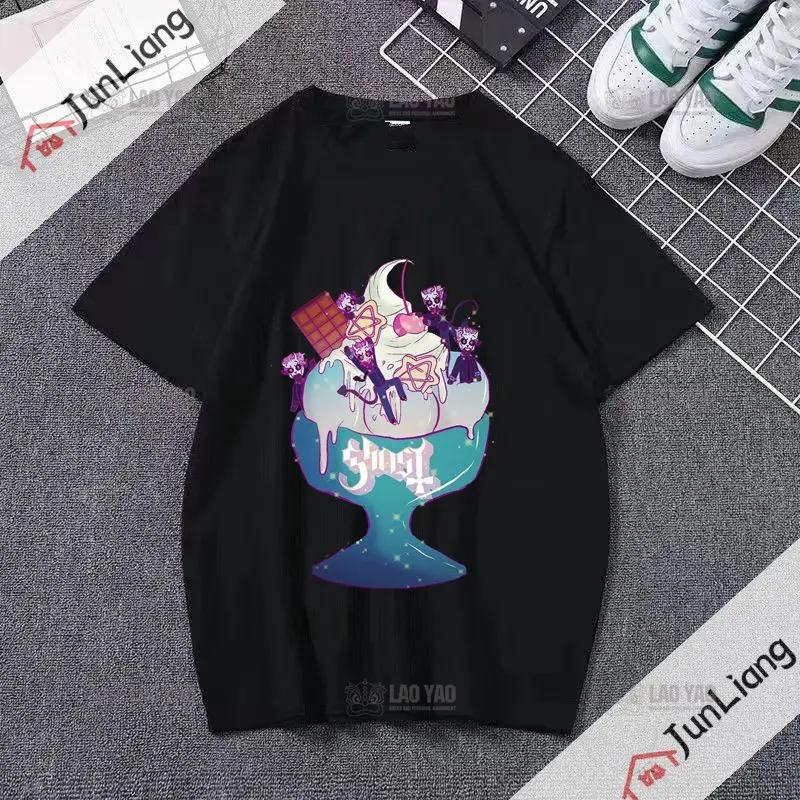Ghost Band T-shirt Unisex's Hip Hop Graphic T-shirt Short Sleeve Casual O-neck T-shirt Band Fan T-shirt for Both Unisex and Unisex