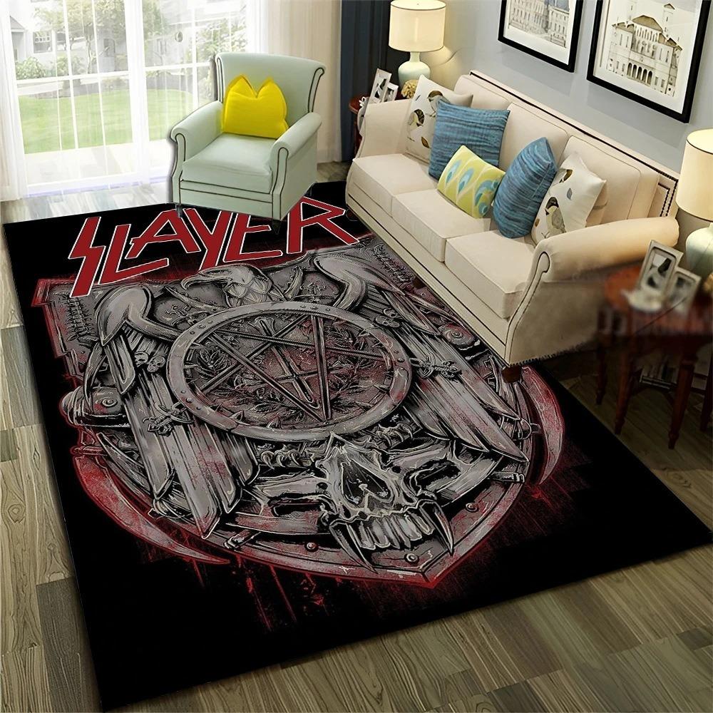 Death Metal Rock Large Carpet Rug for Home Living Room Bedroom Sofa Doormat Decor Kids Play Area Rug Carpet Non-slip Floor Mat
