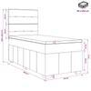 Box Spring Bed with Mattress Dark Gray 80 X 200 Cm Fabric