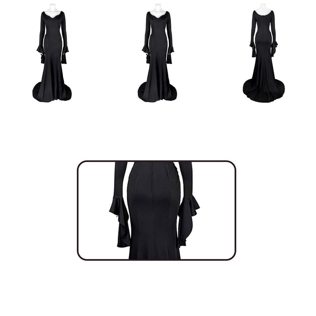 Morticia Addams Dress Sexy Gothic Cosplay Outfit From The Addams Family