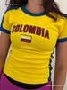 Damski crop top slim fit w stylu Y2K - Streetwear w stylu europejskim i amerykańskim