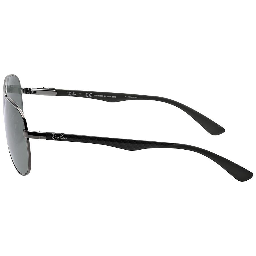 Ray Ban Carbon Fibre Polarized Green ClaSSic G 15 Pilot Men S SunGlaSSeS Rb8313 004 N5 61