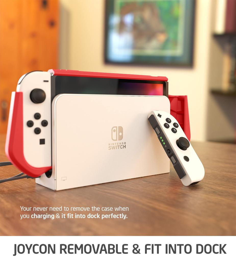 Чехол Mumba Nintendo Switch OLED 2021, органическая модель EL, защитный чехол TPU Grip, совместим с Nintendo Switch OLED и контроллером