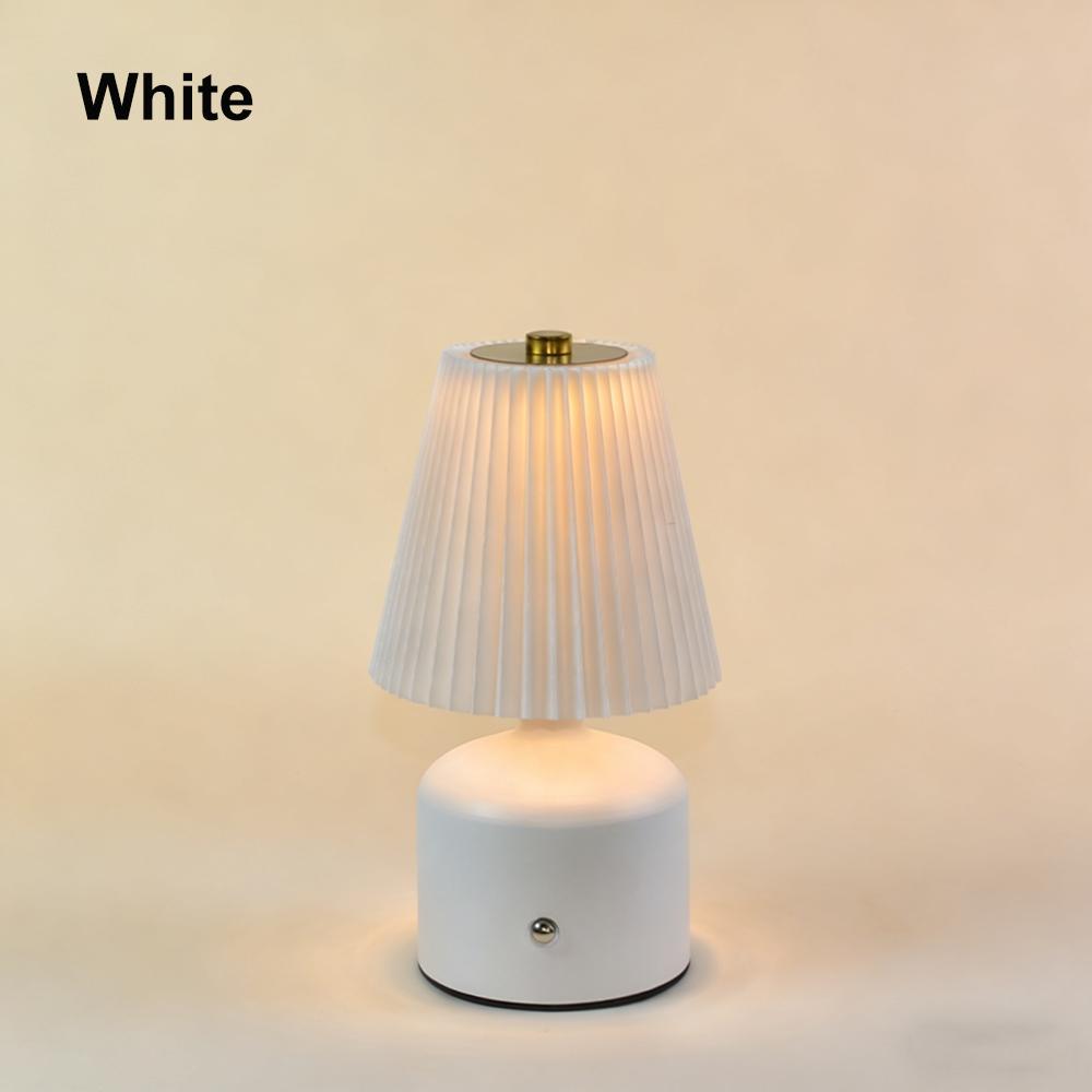 

Table Lamp LED Night Light Fabric Mushroom Touch Bedside Light Rechargeable 3 Color Stepless Dimming Bedroom Living Room Decor білий