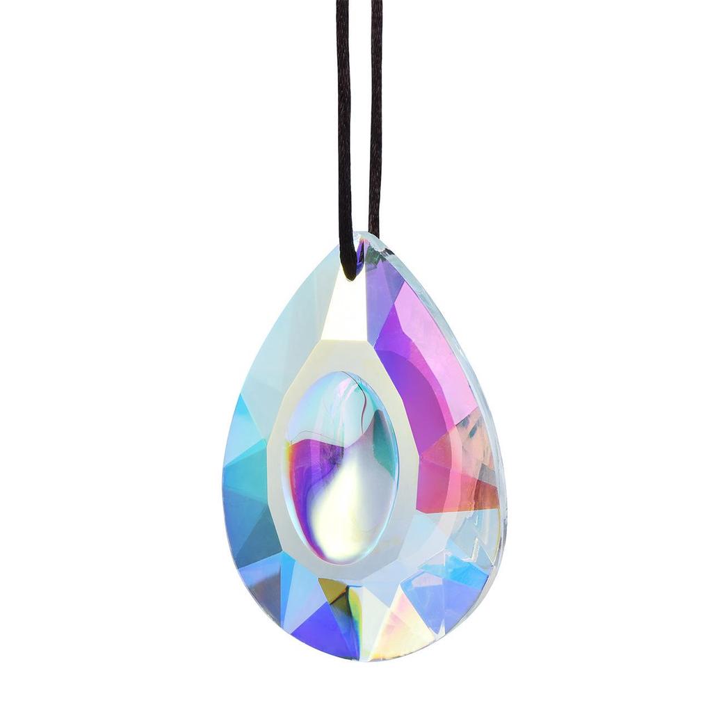 AB Color Large Longan Crystal Pendant Sun Catcher Garden Ornament