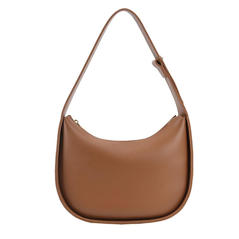 Summer New Textured Female Underarm Bags Fashion Trendy Pu Leather One Shoulder Pack Simple Versatile Women Crossbody Bag