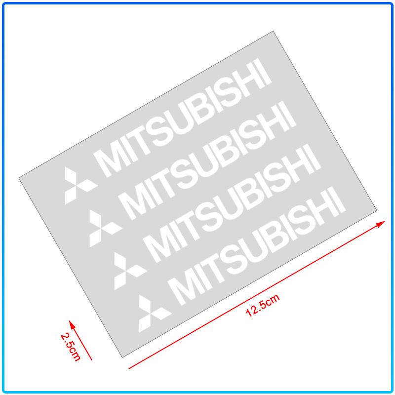 4Pcs Car Door Handle Stickers Tire Rear View Mirror Decals For Mitsubishi Lancer 7 8 I200 Pajero Montero Sport Outlander ASX Mirage Eclipse