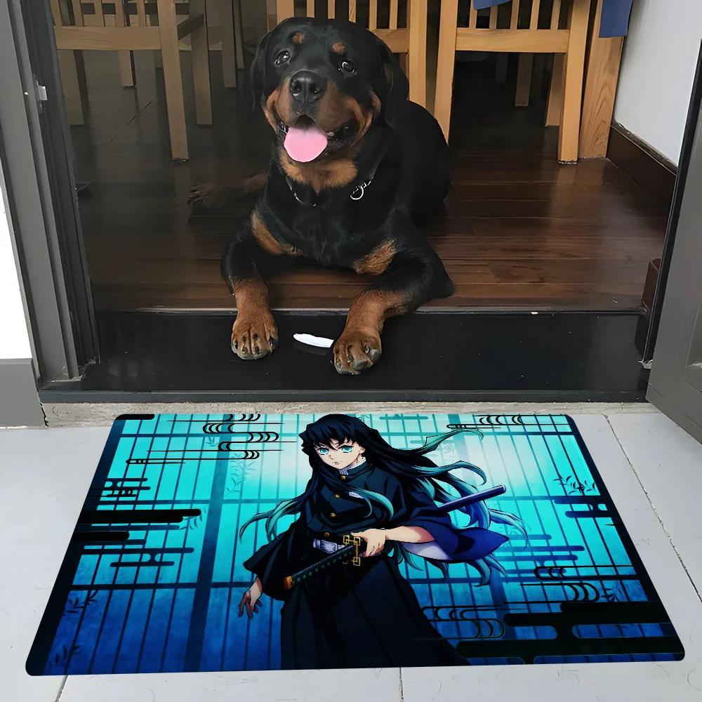 Alfombra de Pasillo Anime Muichiro T-tokito Lavable Antideslizante Alfombra de Área para Sofá y Sillas de Sala de Estar Felpudo de Cocina Alfombra de Área