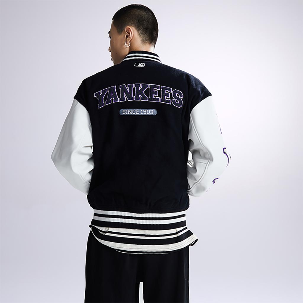 New MLB Baseball Jacket Unisex Black 3AJPV0234-50BKS