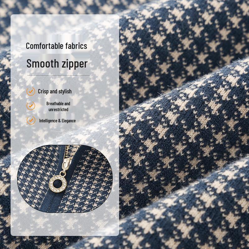 Baolianduo Women's Hooded Zipper Knit Jacket