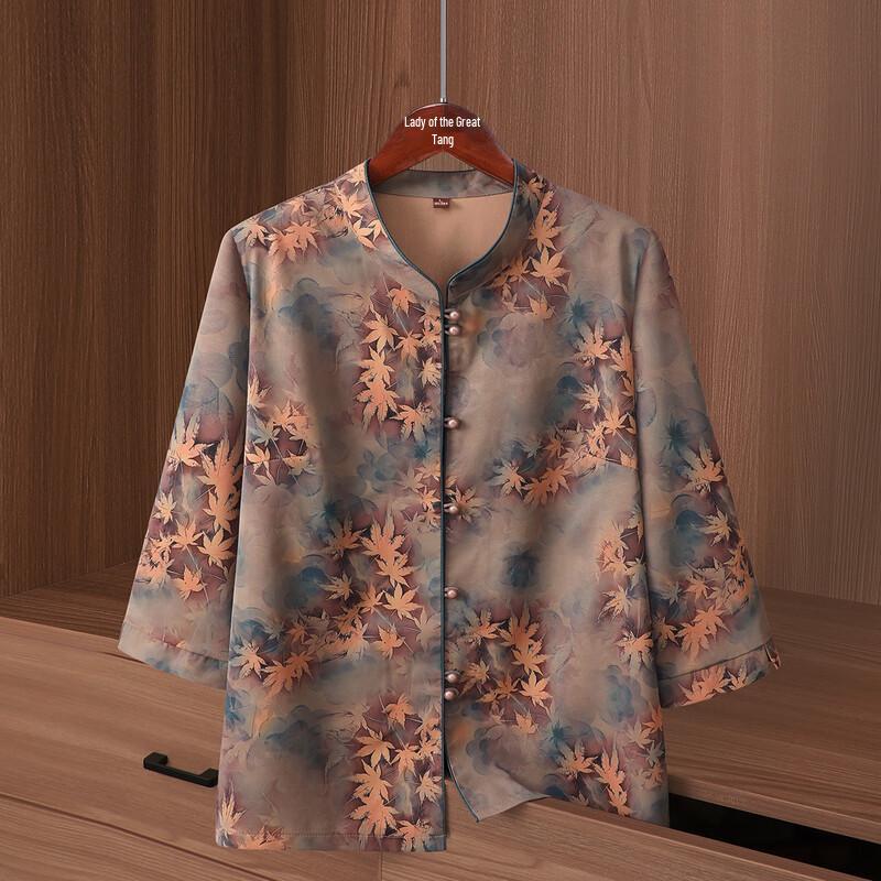 

Elderly Women s Loose Fit Casual Autumn Shirt 2XL