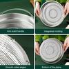 Multifunctional Nonrust Steel Steamer Stand With Ergonomic Handle For Secure Grip And Space Saving Kitchen Use