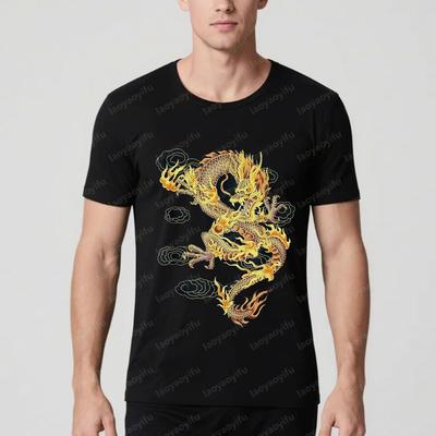 T-shirt Design Cool Dragon Chinois Traditionnel Idée Cadeau Géniale T-shirt Homme Col Rond Manches Courtes Été Vie Quotidienne Décontracté T-shirt Haut