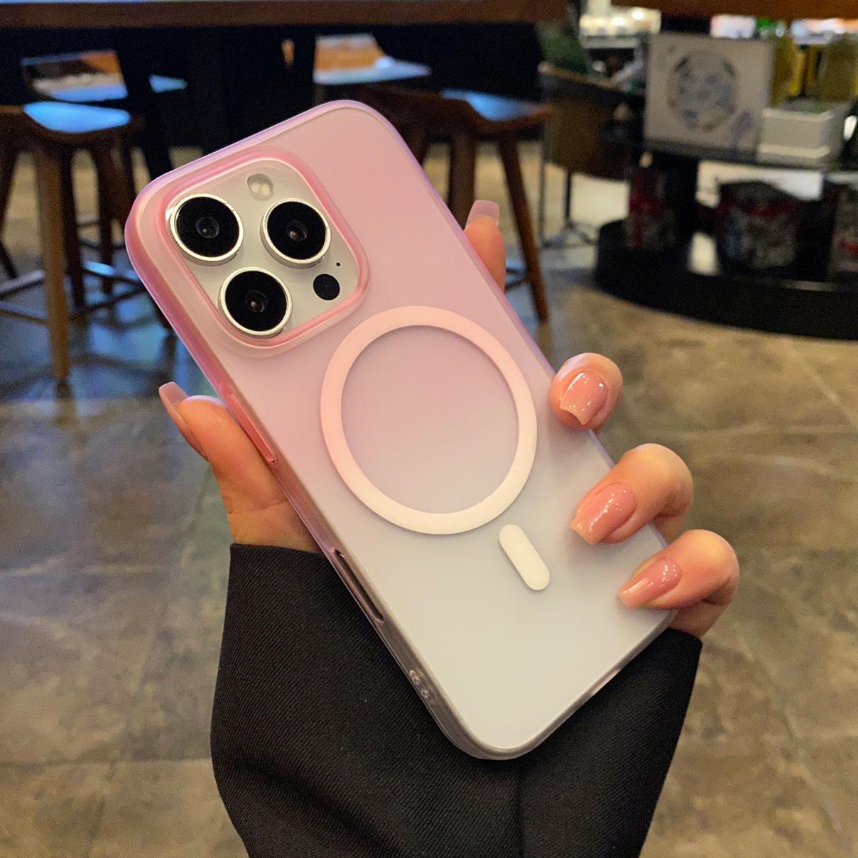 iPhone 17 Pro Max Gradient Ice Mist Magnetic Frosted Case iPhone 13 Pro