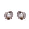 Zircon Irregular Round Pearl Earrings Light Luxury Premium Stud Earrings French Exquisite Versatile Earrings