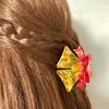 Bow Acetic Acid Hair Claw Bell Creative Shark Clip Fashion Christmas Shark Clip  School