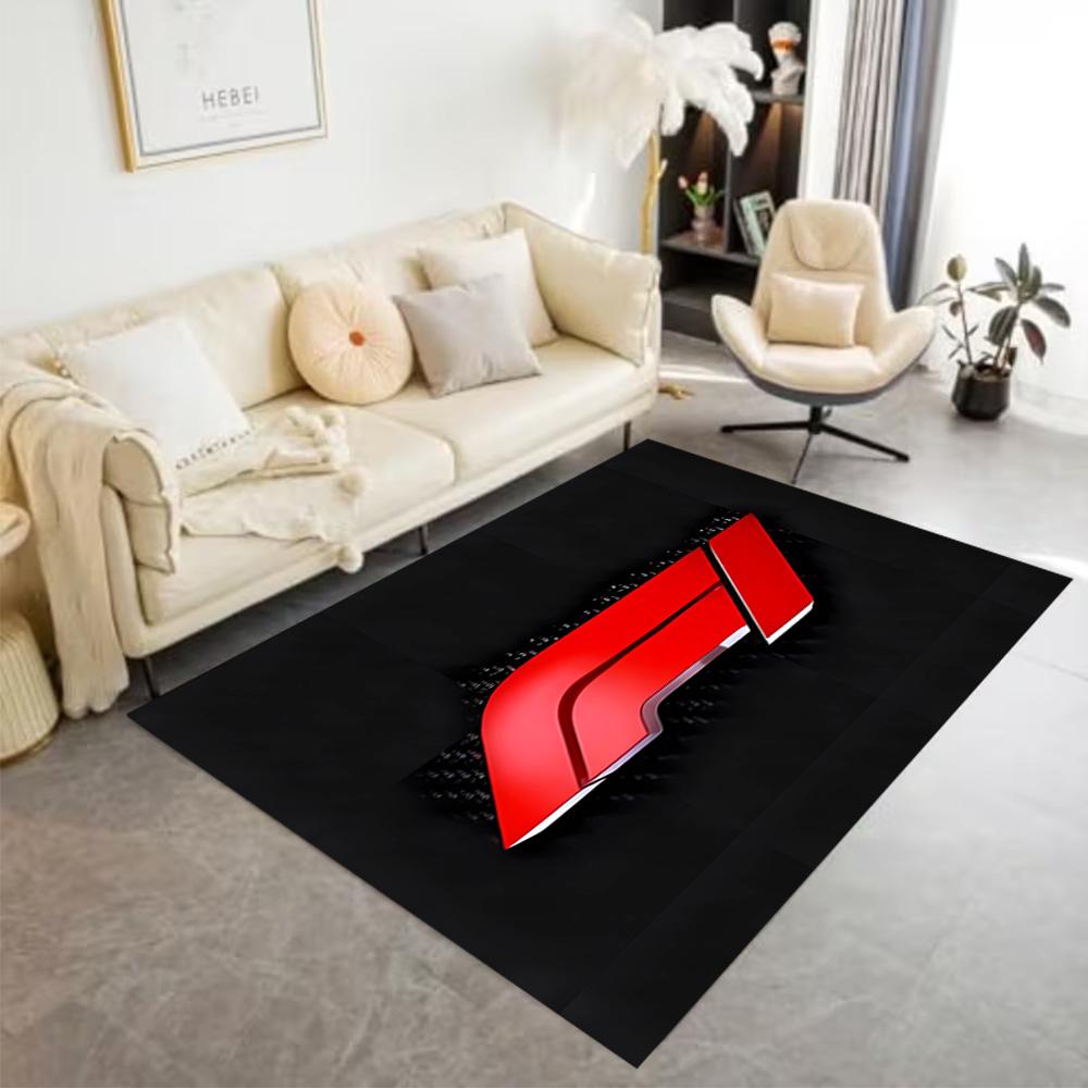 Bold White Logo Design Floor Mat Perfect for Foyer Living Rooms Outdoor Bedrooms Antislip Carpet Office Home Decor Spiritual Gift
