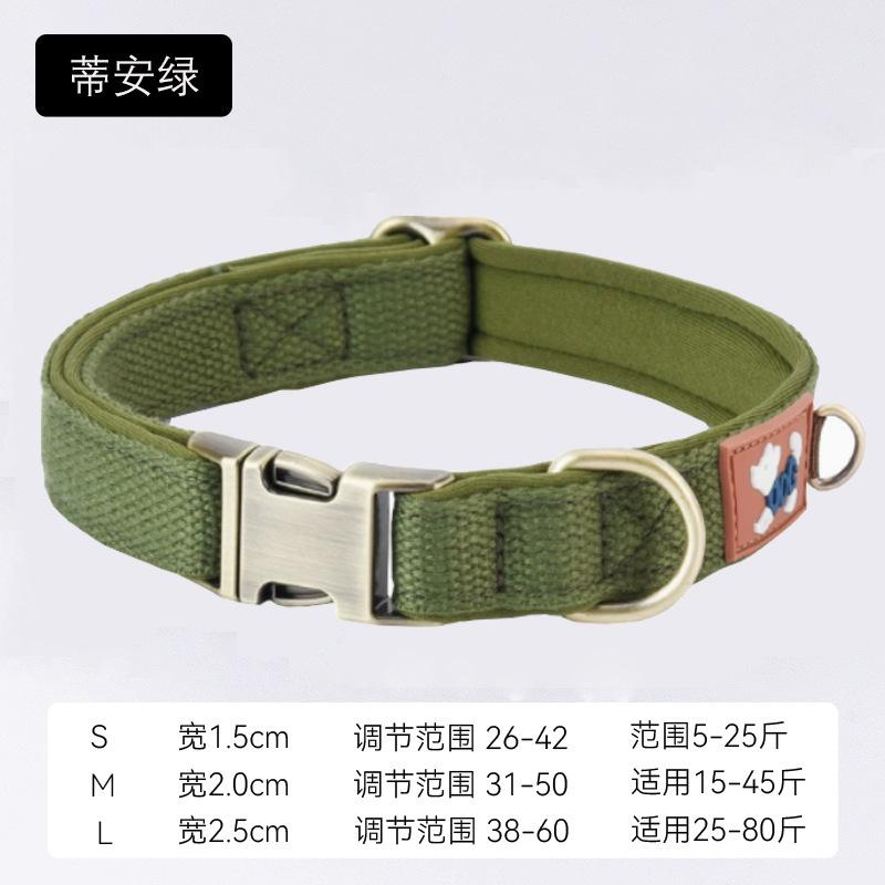 

Двухслойный ошейник для защиты шеи, износостойкий и грязеотталкивающий, регулируемый, для средних собак, можно водить на поводке, однотонный ошейник для собак S (applicable weight 5-12.5 kg)