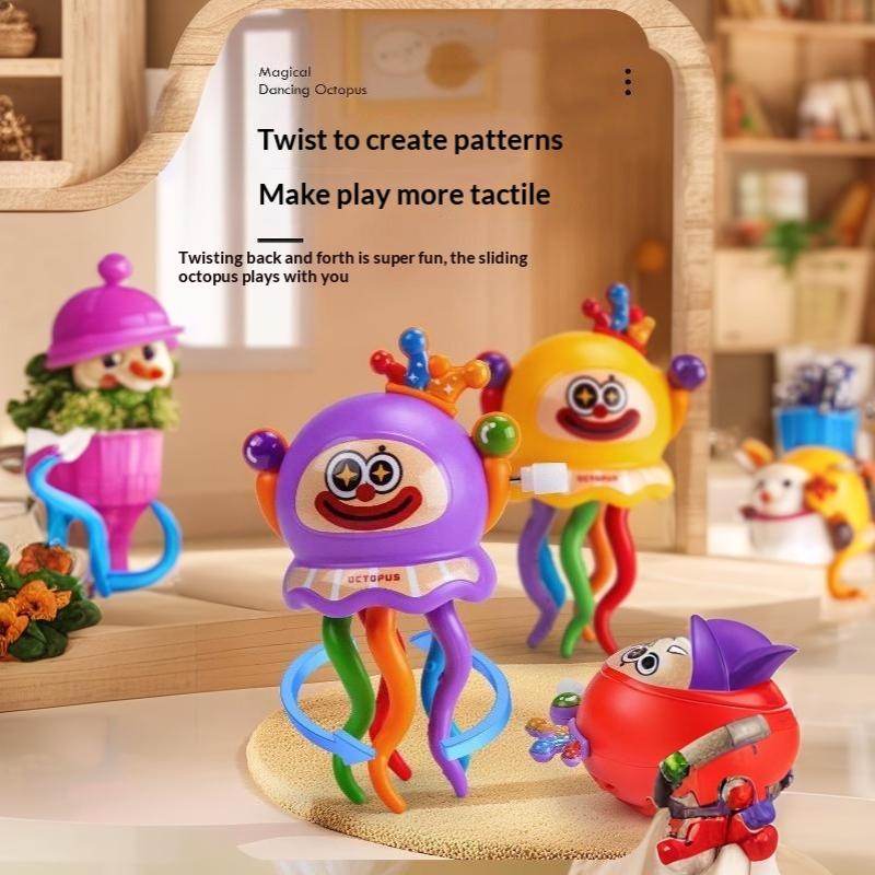 Wind Up Dancing Octopus Toy With Cute Cartoon Face And Colorful Tentacles Perfect For Toddlers Kids Birthday Gifts Daily Play