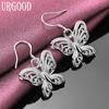 925 Sterling Silver Butterfly Earrings Wedding Jewelry