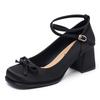 Women's Shoes 2025 New Buckle Strap Women's High Heels Fashion Butterfly-knot Dress Pumps Women Hot Sale Shallow Mary Jane Shoes